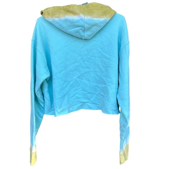 Wild Fable Tie Dye Teal Crop Hoodie Size M - Picture 9 of 12
